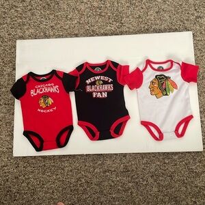 Chicago Blackhawks 0-3 month bodysuits NHL Hockey
